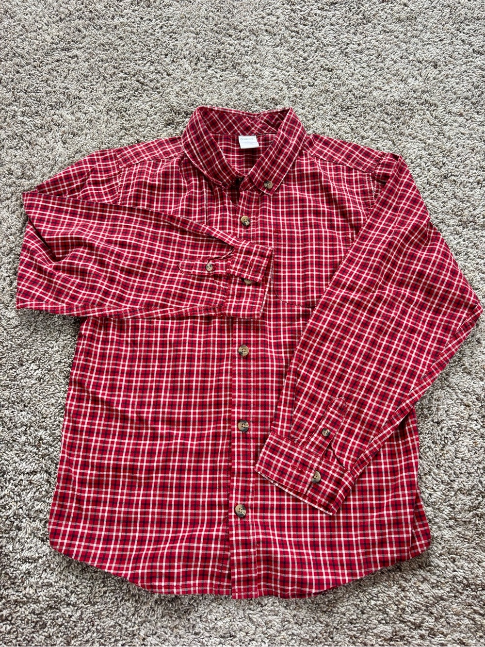 Vintage Boys Gymboree Red Plaid Button-Down Shirt